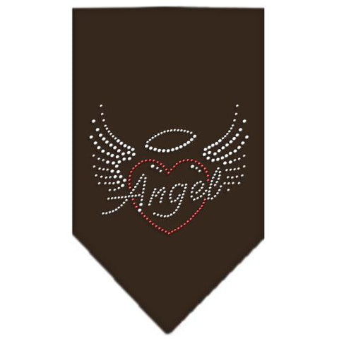 Angel Heart Rhinestone Bandana Brown Large