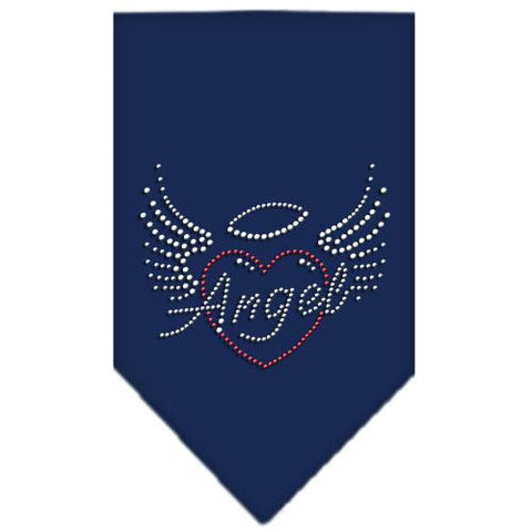 Angel Heart Rhinestone Bandana Navy Blue large