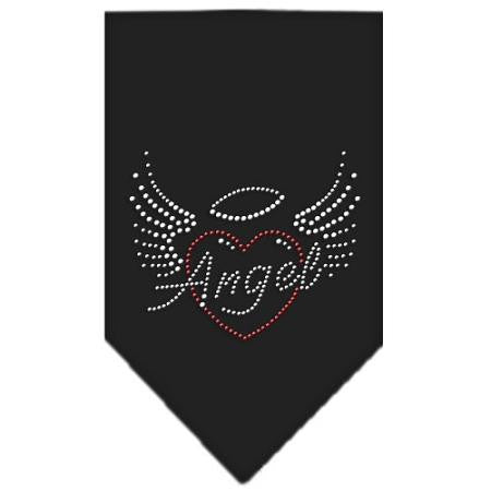 Angel Heart Rhinestone Bandana Black Small