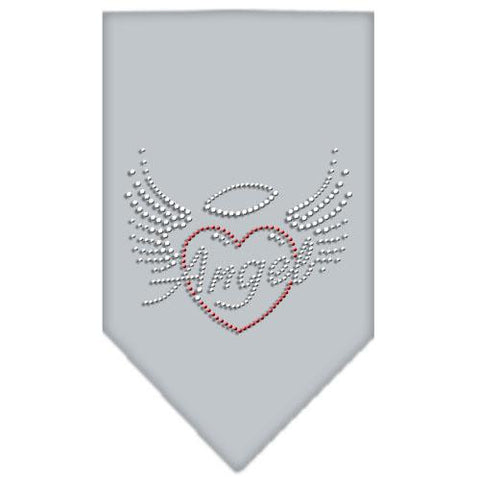 Angel Heart Rhinestone Bandana Grey Small