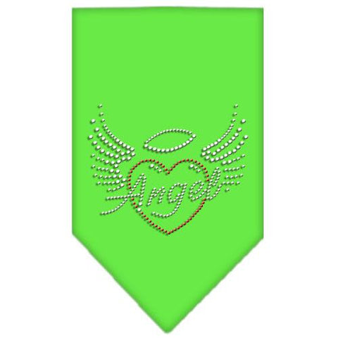 Angel Heart Rhinestone Bandana Lime Green Small