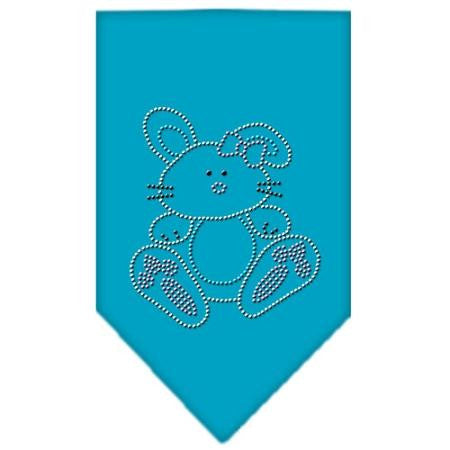 Bunny Rhinestone Bandana Turquoise Small