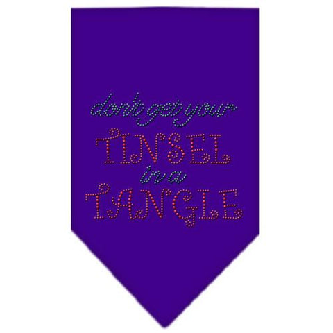 Tinsel in a Tangle Rhinestone Bandana Purple Small