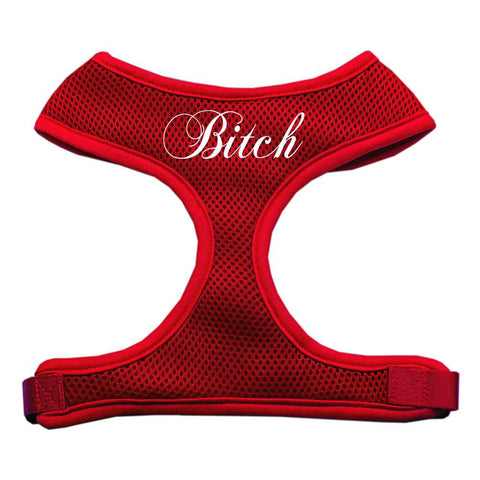 Bitch Soft Mesh Harnesses Red Extra Large