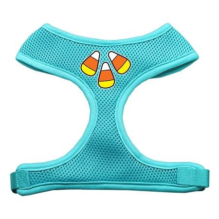 Candy Corn Design Soft Mesh Harnesses Aqua Small