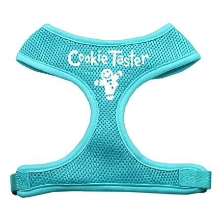 Cookie Taster Screen Print Soft Mesh Harness Aqua Large