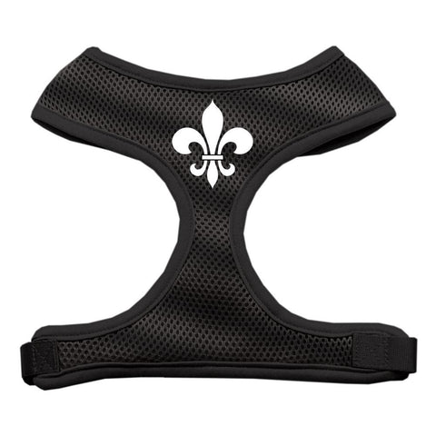 Fleur de Lis Design Soft Mesh Harnesses Black Small