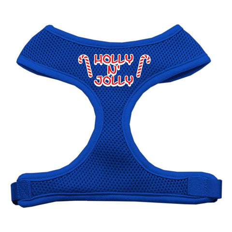 Holly N Jolly Screen Print Soft Mesh Harness  Blue Medium