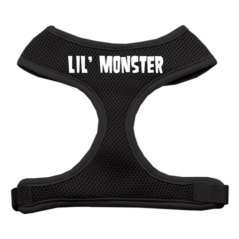 Lil' Monster Design Soft Mesh Harnesses Black Extra Large