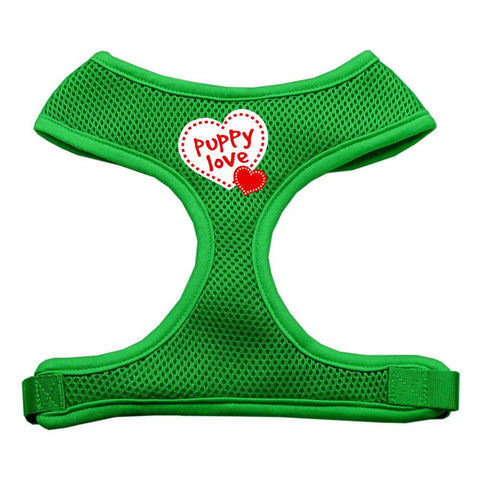 Puppy Love Soft Mesh Harnesses Emerald Green Large