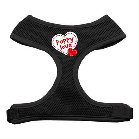 Puppy Love Soft Mesh Harnesses Black Medium