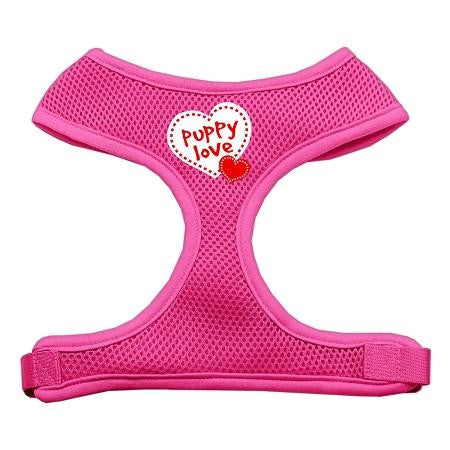 Puppy Love Soft Mesh Harnesses Pink Medium