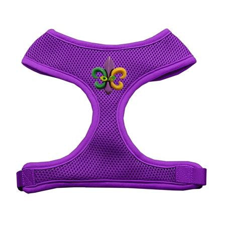 Mardi Gras Fleur de Lis Chipper Purple Harness Small