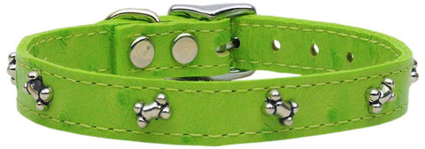 Faux Ostrich Bone Lime Green 10