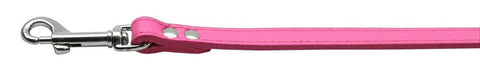 Fashionable Leather Leash Pink 1-2'' Wide