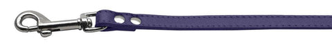 Fashionable Leather Leash Purple 1-2'' Wide