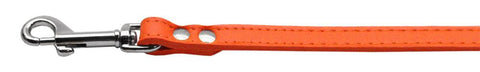 Fashionable Leather Leash Orange 3-4'' Wide