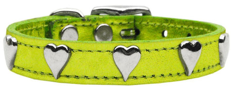 Metallic Heart Leather Lime Green MTL 10