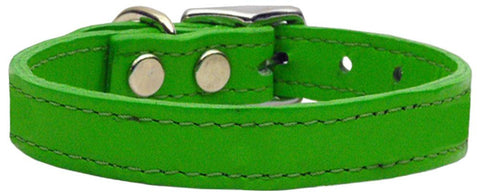 Plain Leather Collars Emerald Green 10