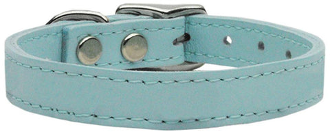 Plain Leather Collars Baby Blue 14