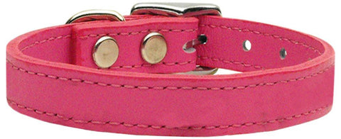 Plain Leather Collars Pink 20