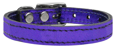 Plain Metallic Leather Metallic Purple 10