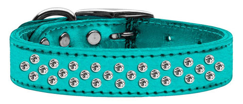 Sprinkles Clear Crystal Metallic Leather Turquoise 16