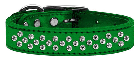 Sprinkles Clear Crystal Metallic Leather Emerald Green 18