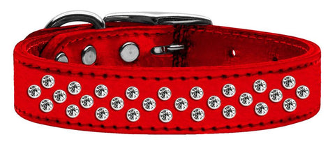 Sprinkles Clear Crystal Metallic Leather Red 18