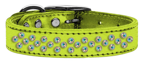 Sprinkles AB Crystal Metallic Leather Lime Green 20