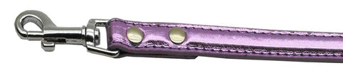 Metallic Crystal Bone Collars Purple 1-2" Matching Plain Leash