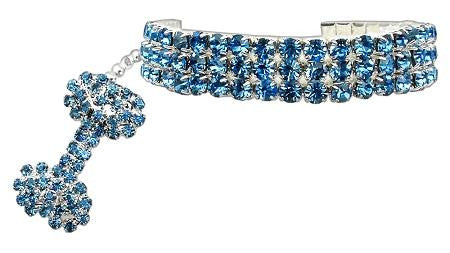 Glamour Bits Pet Jewelry Blue M (8-10)